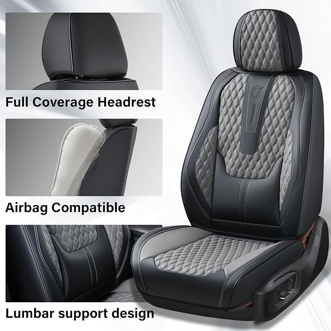 Universal Seat Covers — Front Seat — Black / Gray