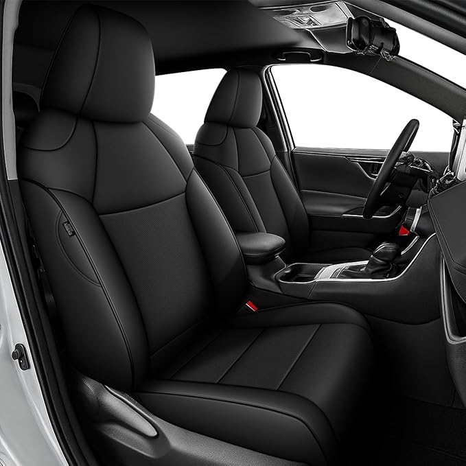 Faux Leather Seat Covers for Toyota RAV4 — Full Set — Black