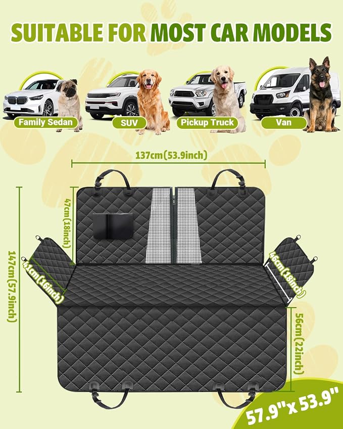 Pet Car Seat Protector — Black