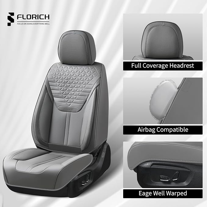 Universal Seat Covers — Full Set — Gray
