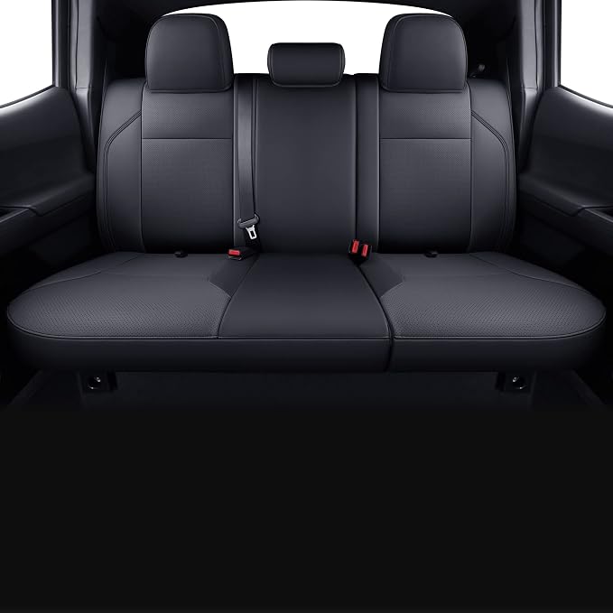 Faux Leather Seat Covers for Toyota Tacoma — Black