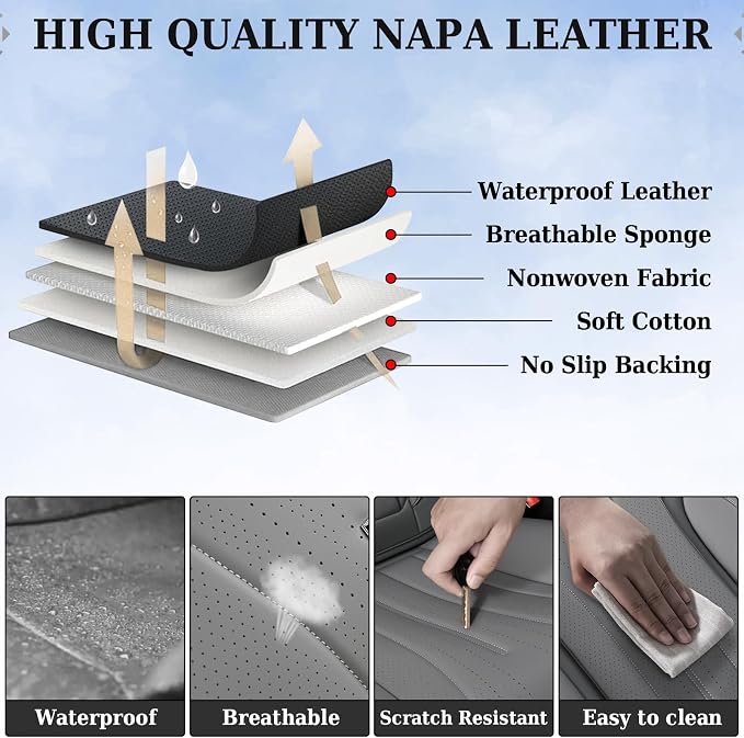 Universal Seat Covers — Full Set — Gray