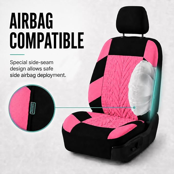 Universal Seat Covers — Full Set — Pink