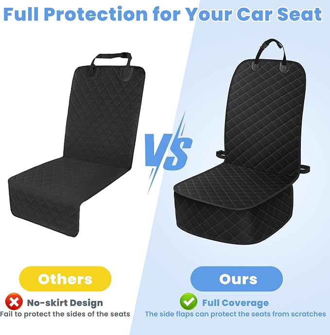 Pet Car Seat Protector — Front Seat — Black