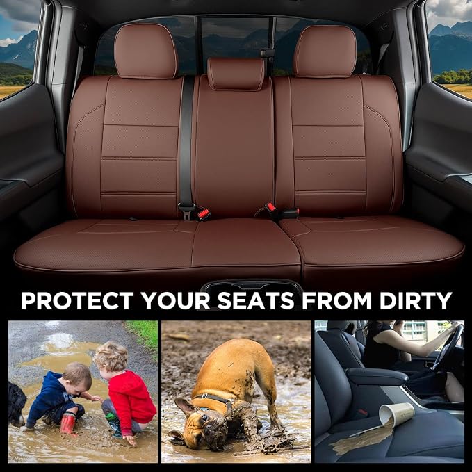 Seat Covers for Toyota Tacoma — Full Set — Brown