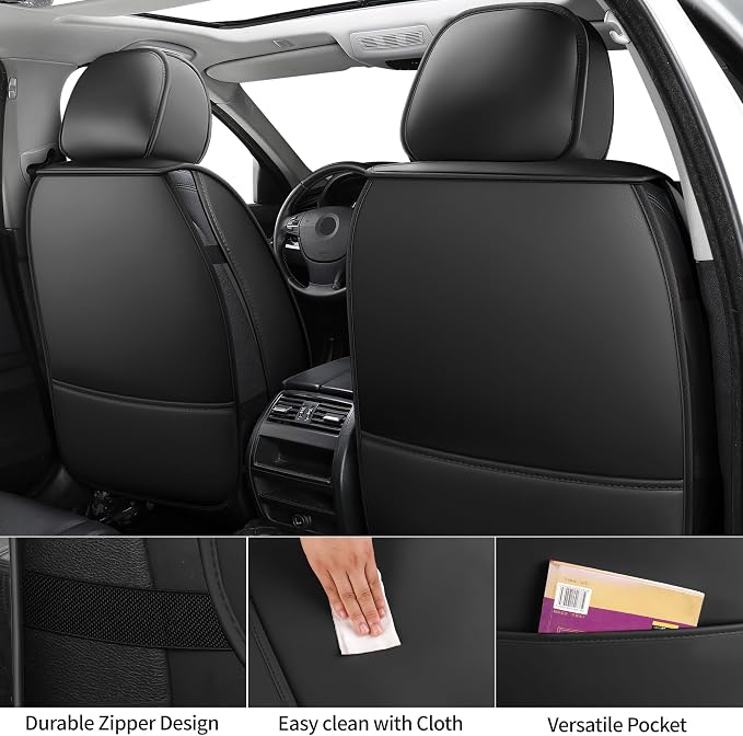 Universal Seat Covers — Front Seat — Black / Red