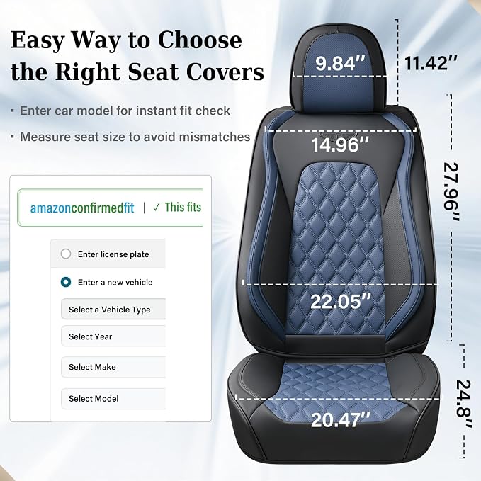 Faux Leather Car Seat Covers — Full Set