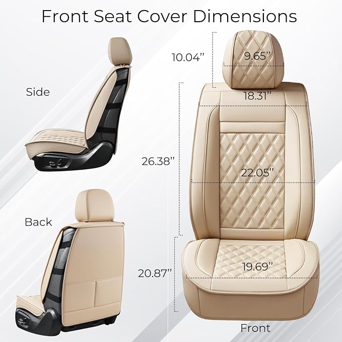Universal Seat Covers — Full Set — Beige