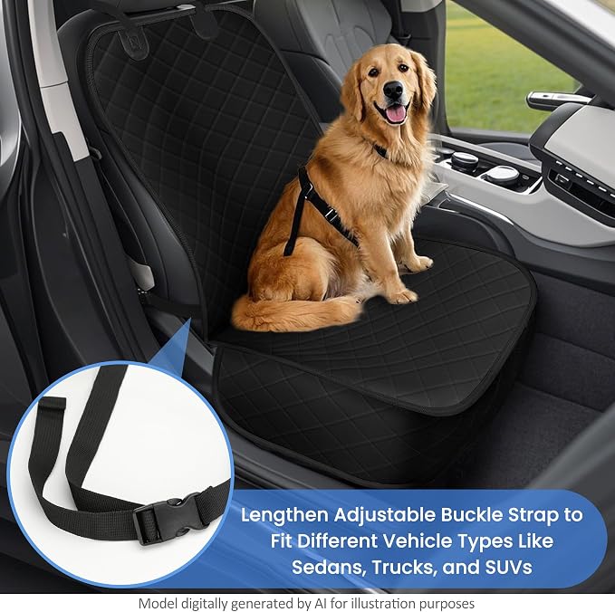 Pet Car Seat Protector — Front Seat — Black