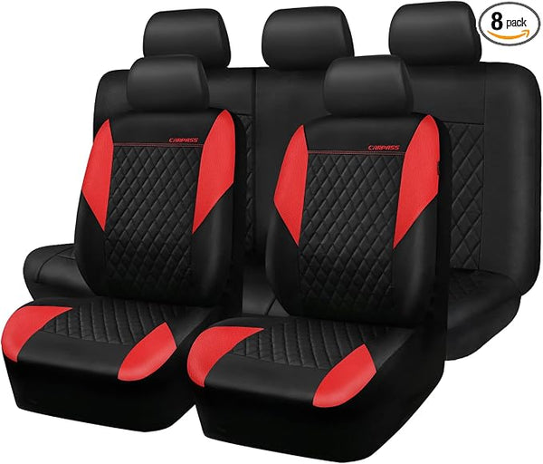 Universal Seat Covers — Full Set — Red