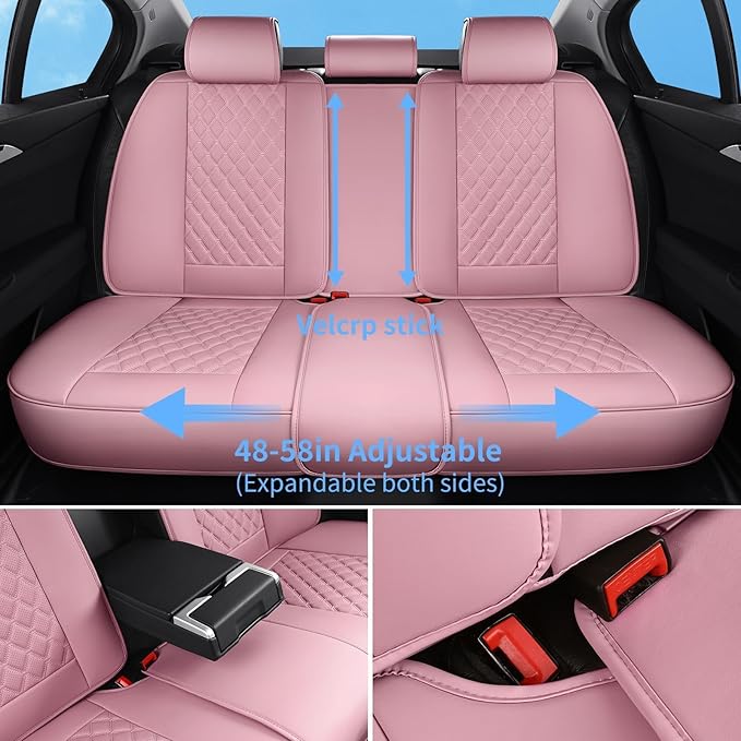 Universal Seat Covers — Full Set — Pink