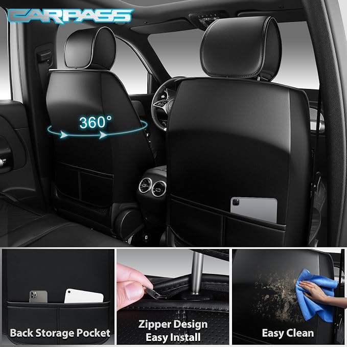 Universal Seat Covers — Front Seat — Black