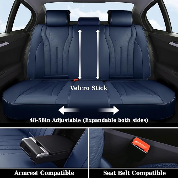 Universal Seat Covers — Full Set — Navy