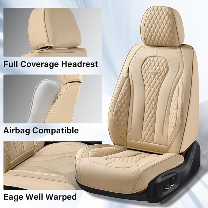 Universal Seat Covers — Full Set — Beige