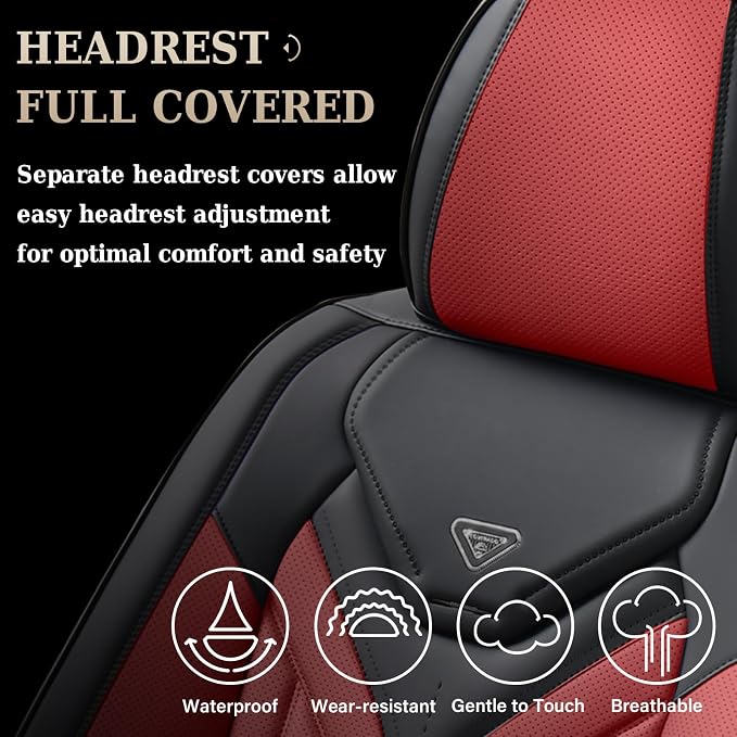 Universal Seat Covers — Full Set — Burgundy