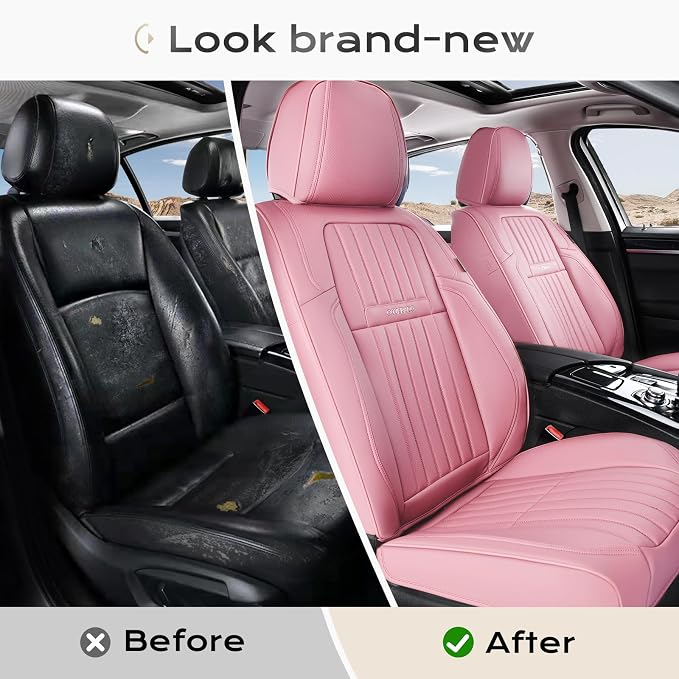 Universal Seat Covers — Front Seat — Pink