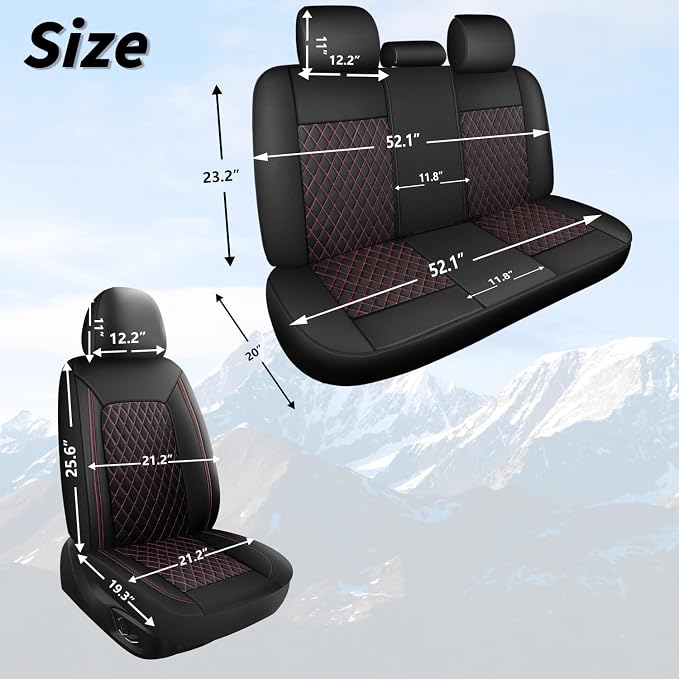 Universal Faux Leather Seat Covers — Front Seat