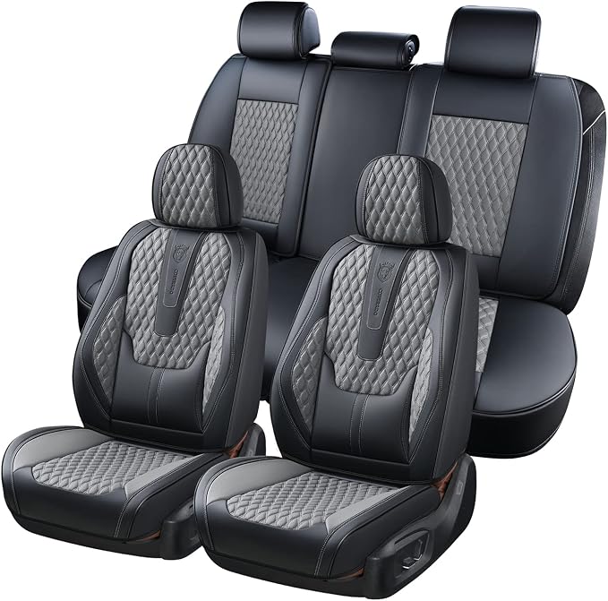 Universal Seat Covers — Full Set — Black / Gray