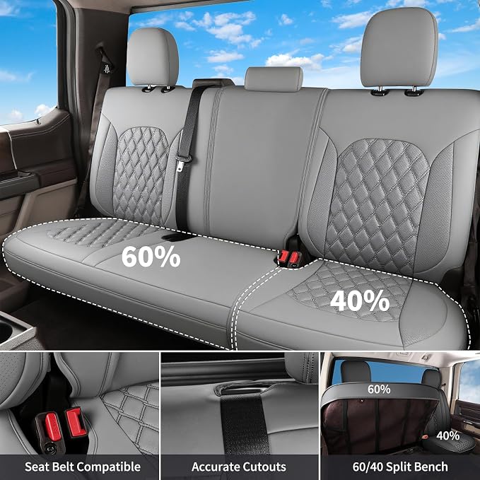 Seat Covers for Toyota Tacoma — Full Set — Gray