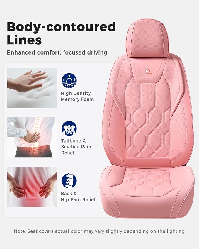 Universal Seat Covers — Full Set — Pink