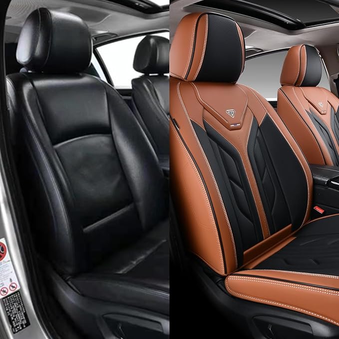 Universal Seat Covers — Front Seat — Black / Brown