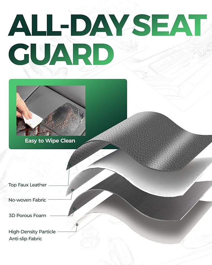 Seat Covers for Multiple Vehicles — Full Set — Gray / Black