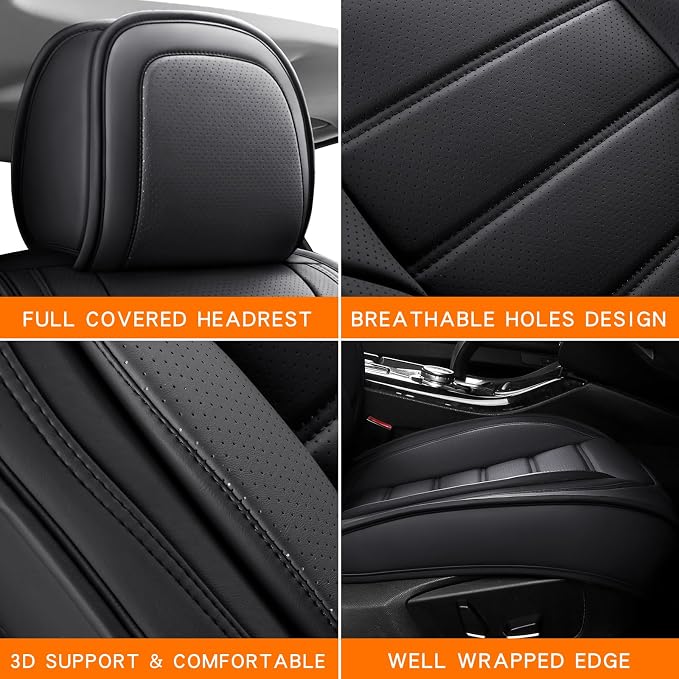 Universal Seat Covers — Front Seat — Black