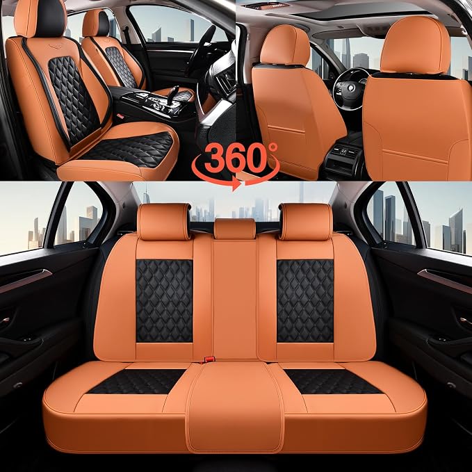 Universal Faux Leather Seat Covers — Full Set