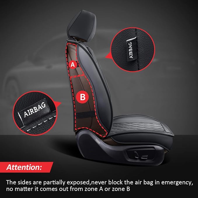 Car Seat Covers — Front Seat — Black