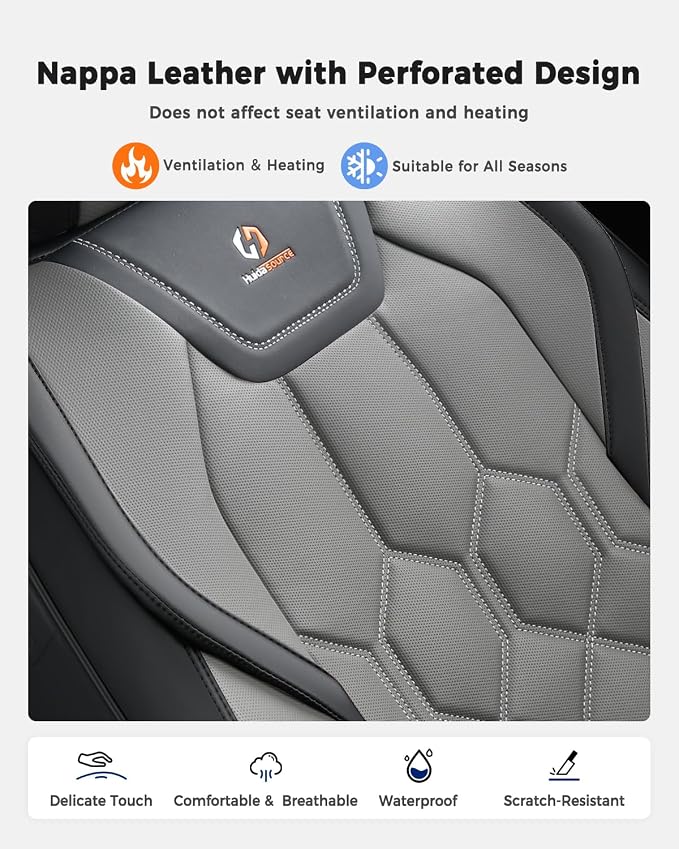 Universal Seat Covers — Front Seat — Black / Gray