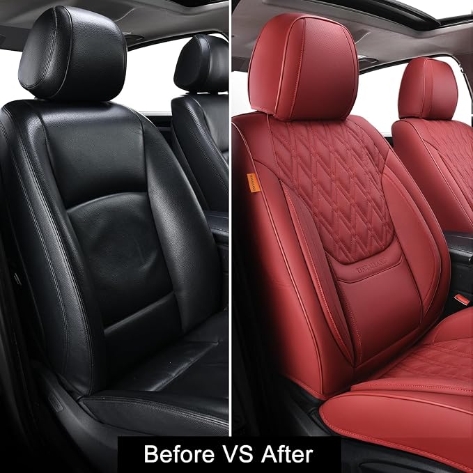Universal Seat Covers — Full Set — Red