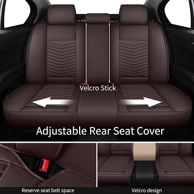 Universal Seat Covers — Full Set — Brown