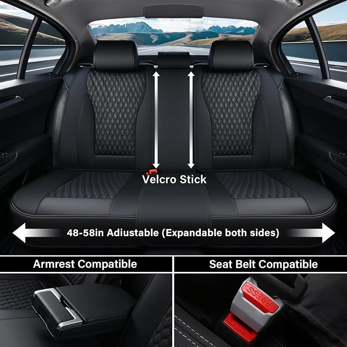 Universal Seat Covers — Full Set — Black