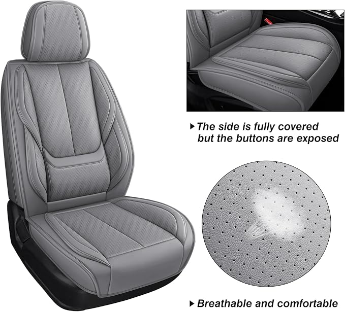 Universal Seat Covers — Full Set — Gray