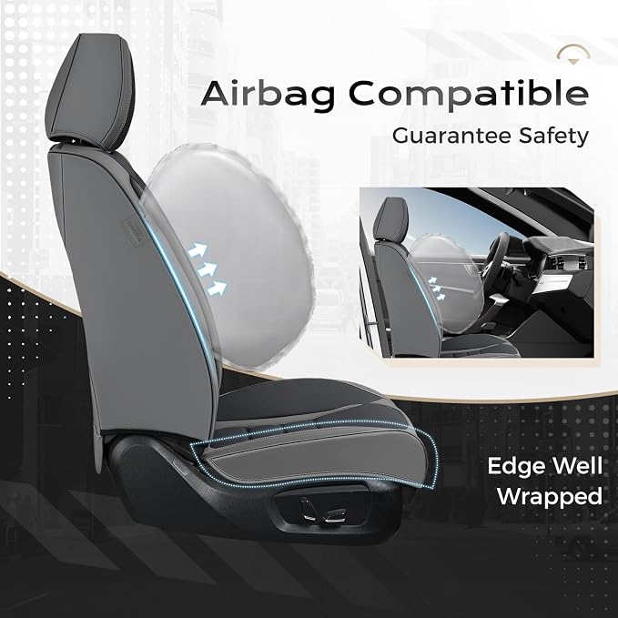 Universal Seat Covers — Front Seat — Gray / Black