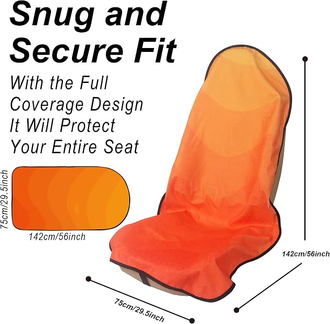 Car Seat Covers — Front Seat — Orange