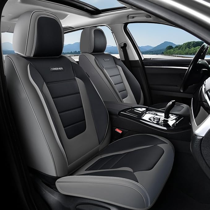 Universal Seat Covers — Front Seat — Gray / Black