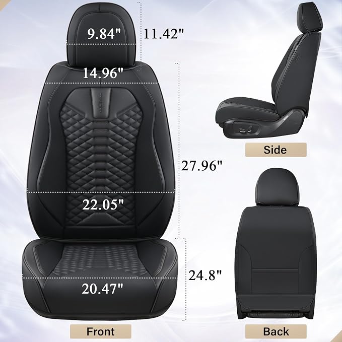 Universal Seat Covers — Full Set — Black