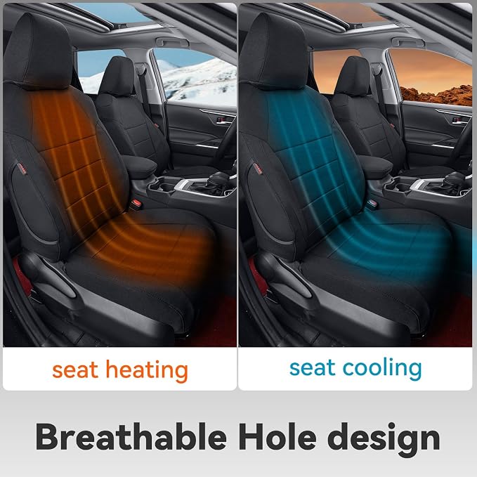 Fabric Seat Covers for Toyota Tacoma — Front Seat — Black