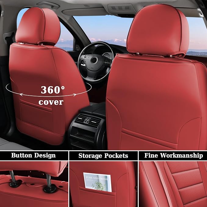 Universal Seat Covers — Front Seat — Red