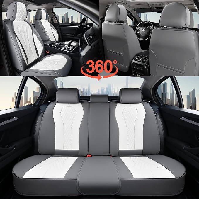 Universal Seat Covers — Full Set — White