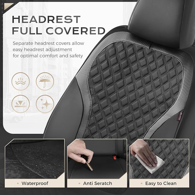 Universal Seat Covers — Full Set — Black