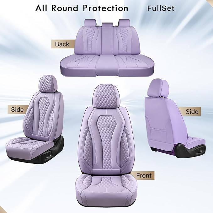 Universal Seat Covers — Full Set — Purple