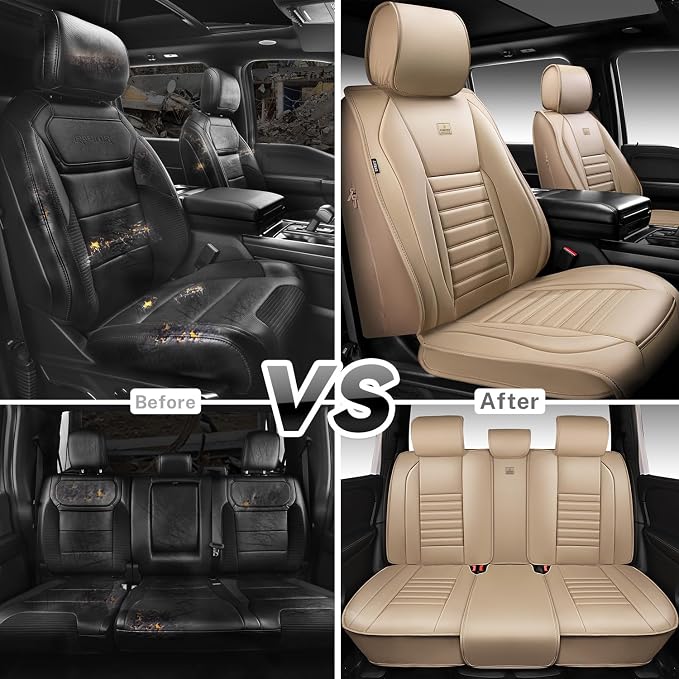 Universal Seat Covers — Full Set — Beige
