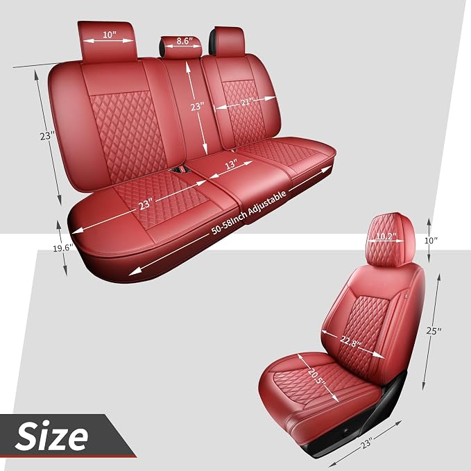 Universal Seat Covers — Red / Burgundy