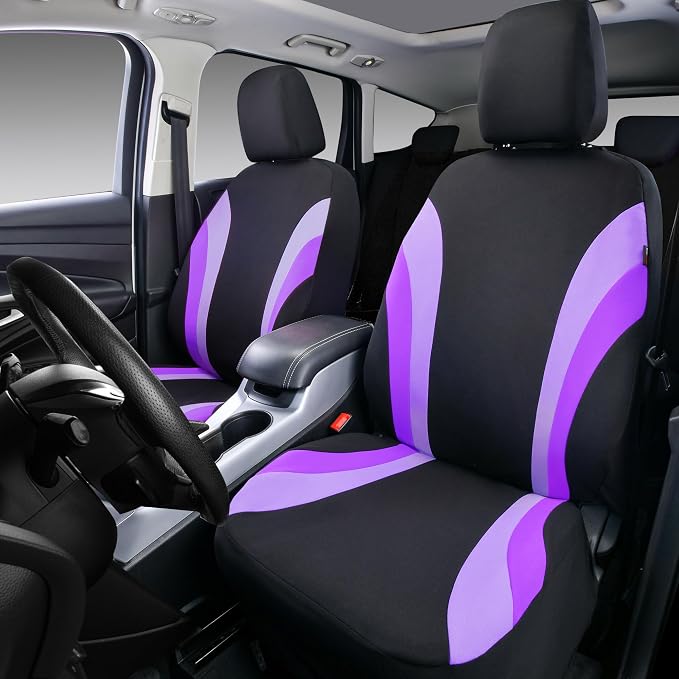 Universal Seat Covers — Front Seat — Purple / Black