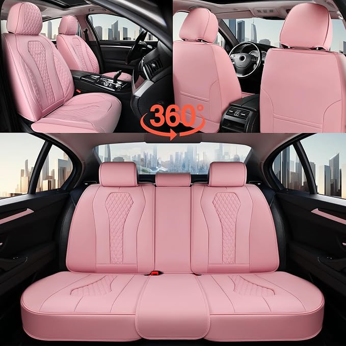 Universal Seat Covers — Full Set — Pink