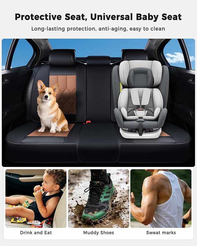 Universal Seat Covers — Black / Brown