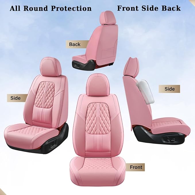 Universal Seat Covers — Full Set — Pink