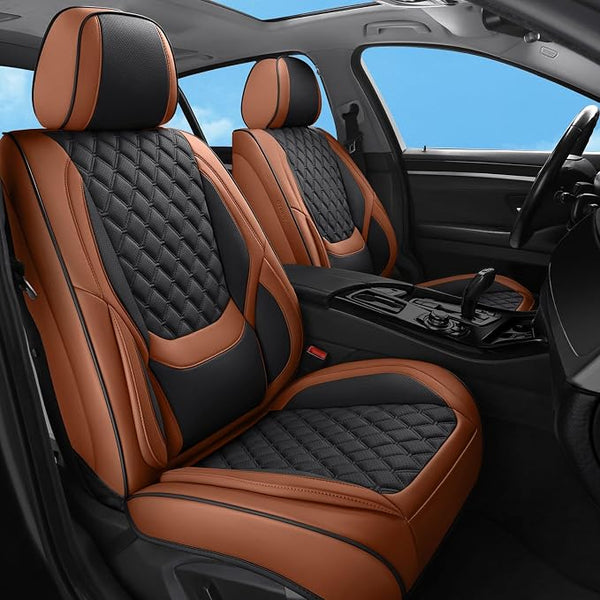 Universal Seat Covers — Full Set — Brown / Black